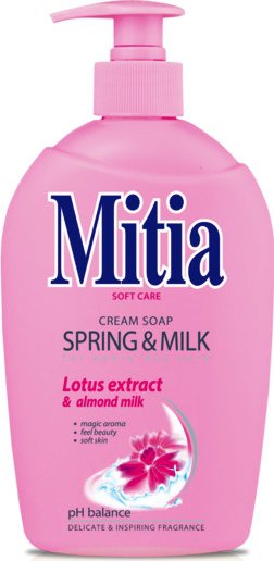 Mitia 500ml Spring & Milk pumpička Mitia 500ml Spring & Milk pumpička - Kosmetika Hygiena a ochrana pro ruce Tekutá mýdla s pumpičkou